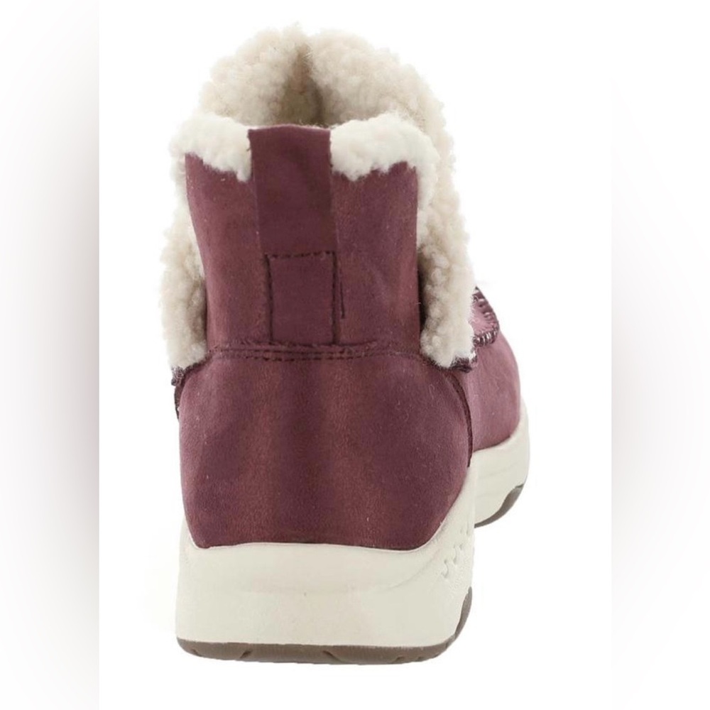 New in Box Easy Spirit 9.5W Tuva Casual Booties in Dark Red Shoes Fur Lined New - Picture 6 of 7